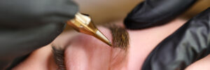 Young woman at cosmetologist